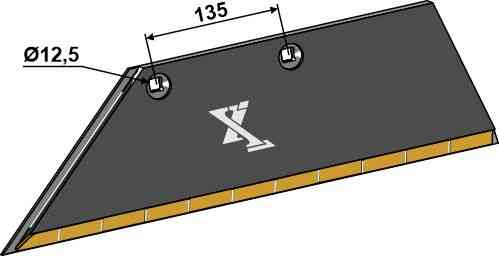 Schaar 15x150 SB45D L - links passend voor Lemken 3352131