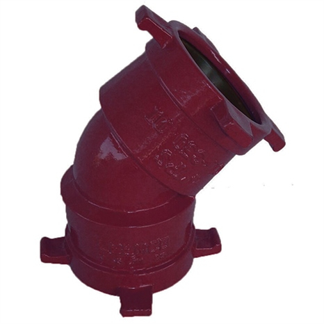 Leemco elbow - 6" 45 degree ductile iron