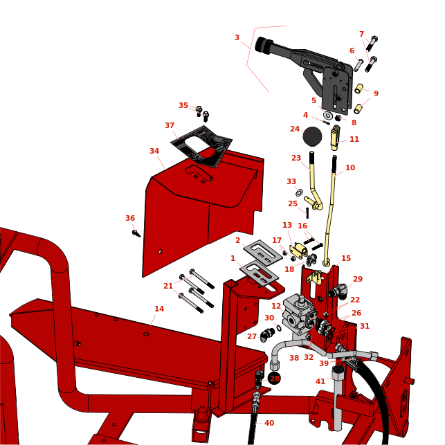 Toro Sand Pro 3020 Hand Brake & Hydraulic Valve