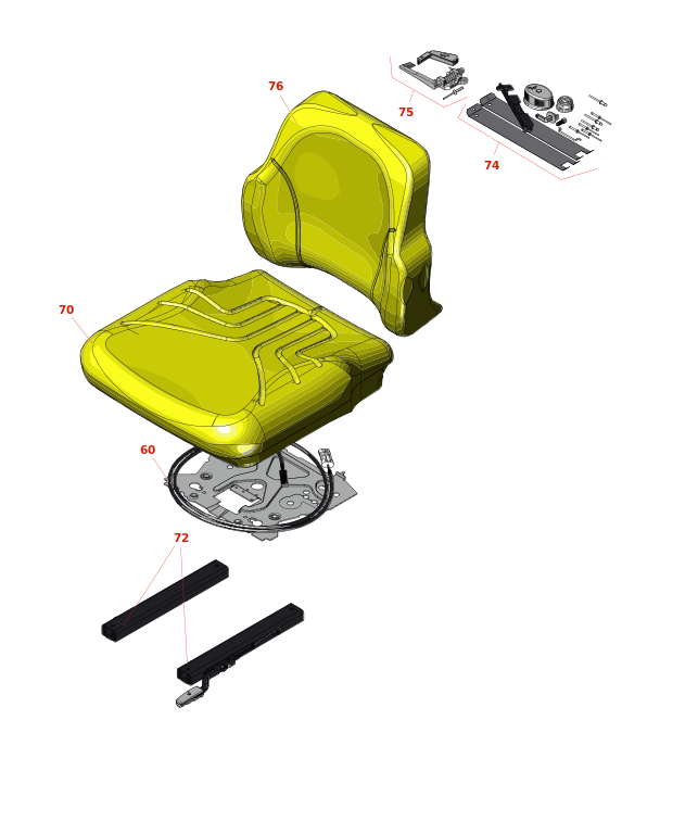 John Deere 8500 Reel Mower Seat