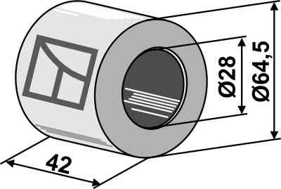 Hardhoutlager - Ø28mm