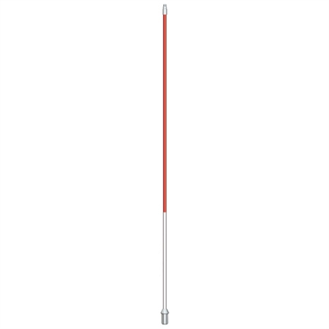 Flagsticks with bottom stripe 1/2" x 7' - set/9 red with white