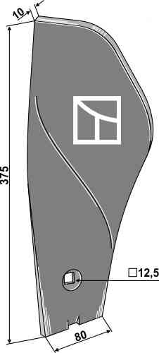 Outer guide board fitting for Väderstad 452959 / 452959-1