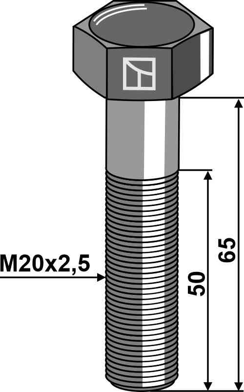 Veiligheidsbout M20 zonder moer
