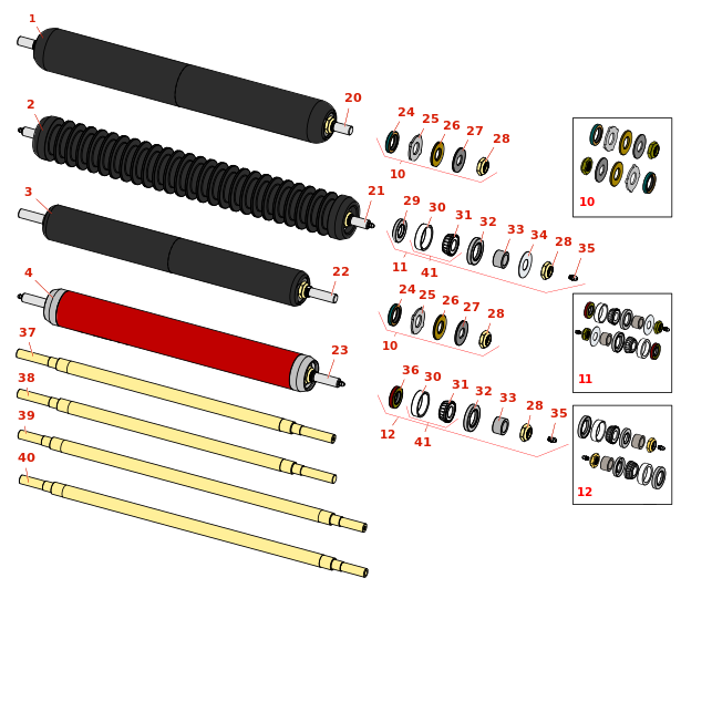 Toro Reelmaster 6700D Rollers