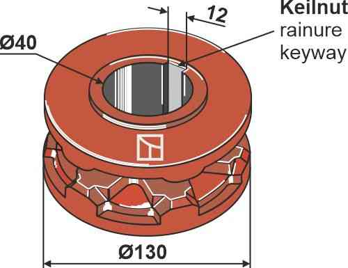 Nestenwiel Ø130 passend voor Kemper 52790