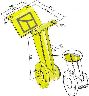 Front disc support reinforced