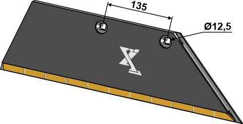 Schaar 15x150 SB45D R - rechts passend voor Lemken 3352130