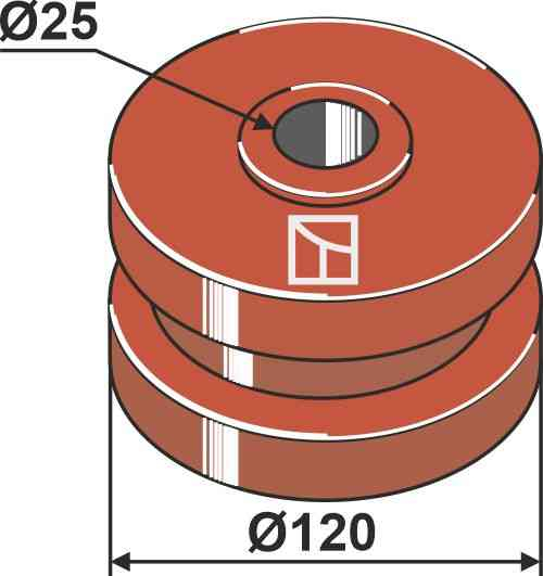 Deflection sheave 120 x 55 fitting for Strautmann 15103404