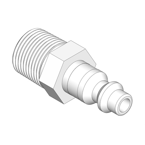 Plug - coupler 3/8 nptm