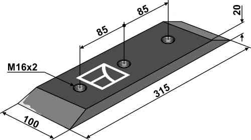 Bar-point share fitting for Lemken Melior 3371685