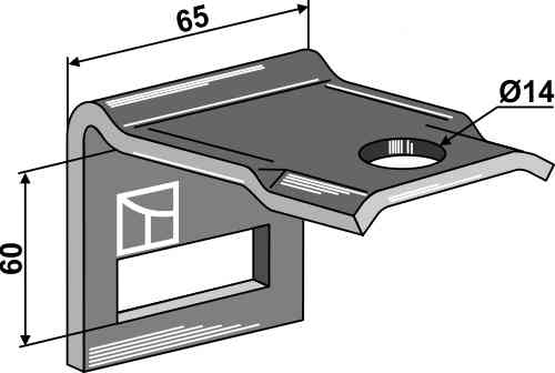 Clamp for  tine 45 x 10