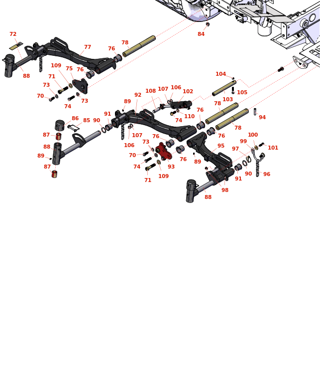 Toro Reelmaster 5410-D Front Lift Arm