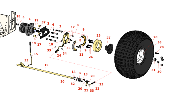 Toro Sand Pro 3020 Rear Wheel