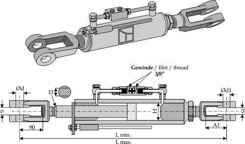 Hydraulische Hubstangengabeln - 970