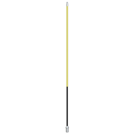 Flagsticks with bottom stripe 1/2" x 7' - set/9 yellow with black