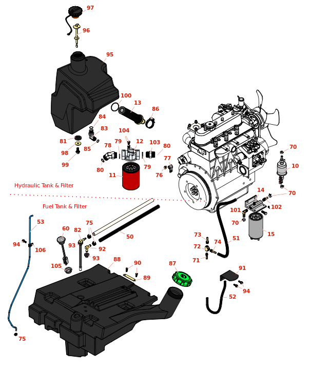 Toro Reelmaster 3575-D Fuel Tank