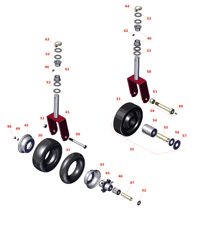 Toro Groundsmaster 3320 Caster Wheels