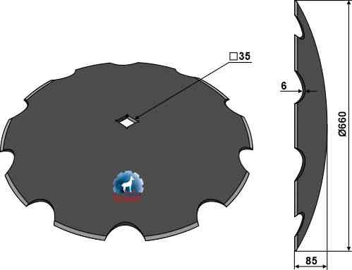 Gezahnte Scheibe Ø660x6