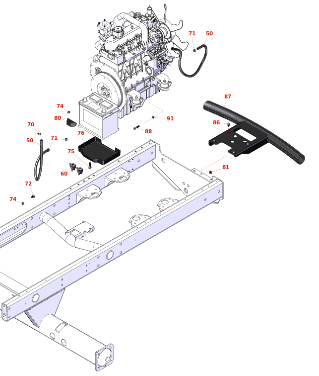 Toro Reelmaster 5510-G Fuel System, Battery & Bumper