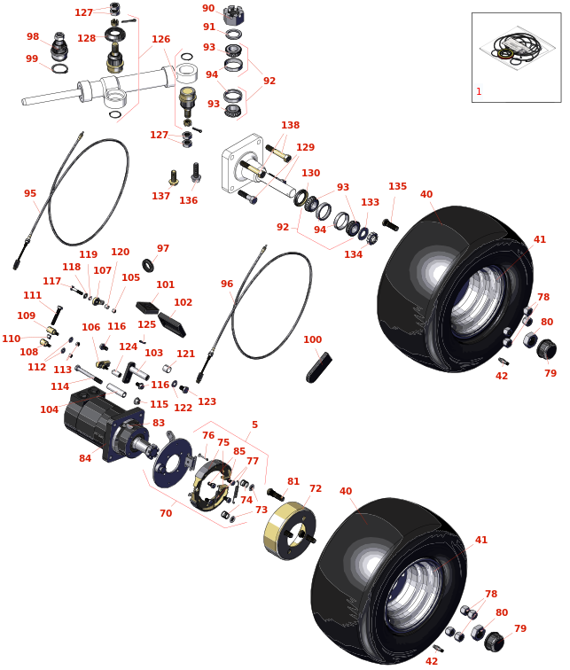 Toro Greensmaster TriFlex 3420 Wheel & Brakes