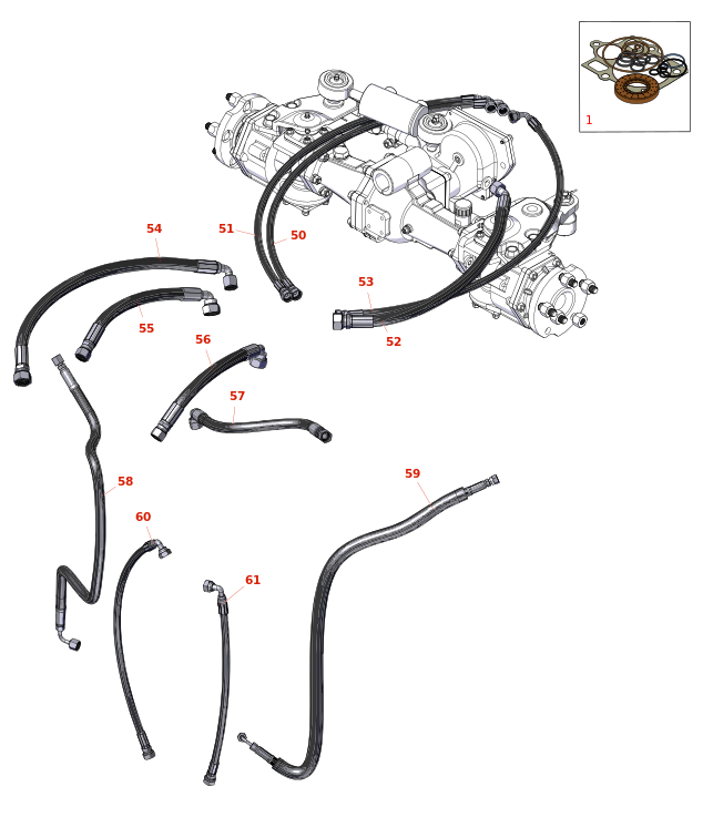 Toro Groundsmaster 4010-D Hose Tube Routing