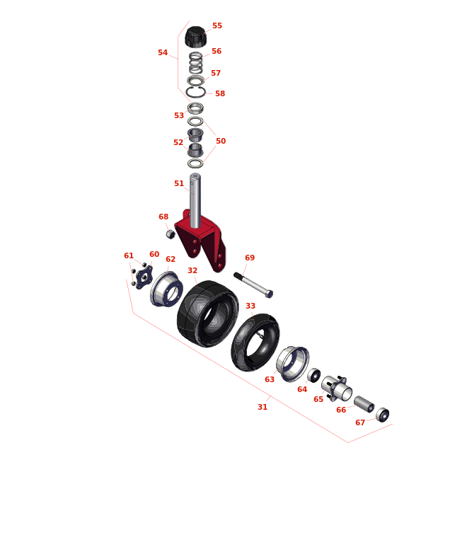 Toro Groundsmaster 3320 Caster Wheels