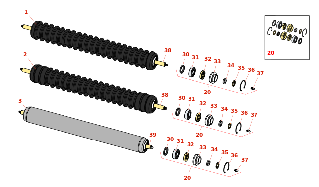 Toro Reelmaster 5200D Rollers