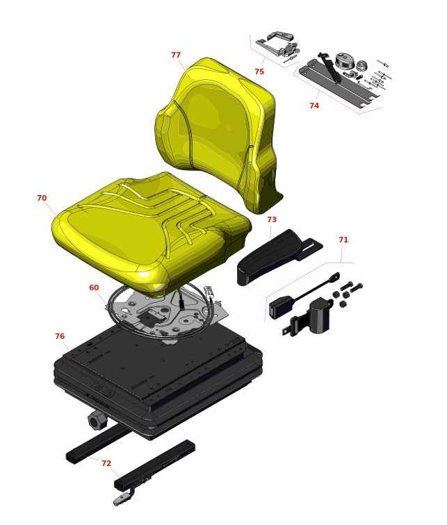 John Deere 7200A Reel Mower Seat