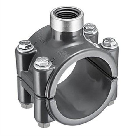 6x4 pvc clamp sdl (srfpt) viton zinc 