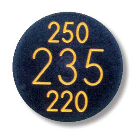 Sprinkler cap yardage marker - 3 numbers