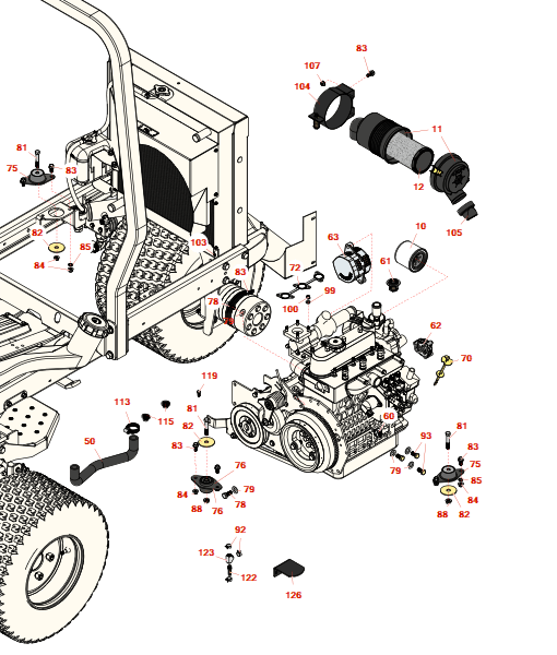 Toro Groundsmaster 3500-G Traction Unit - Model 30809