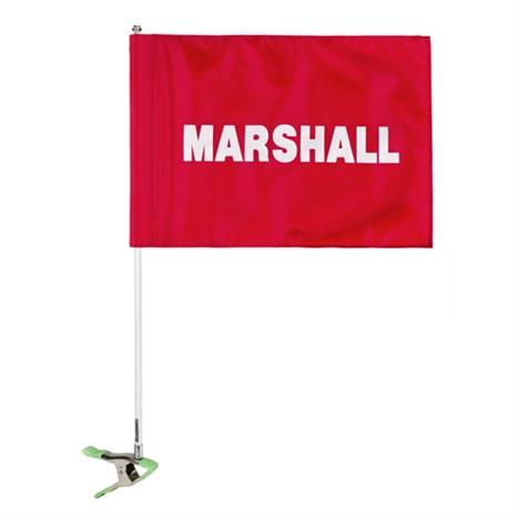 Flag - cart id marshall red/white