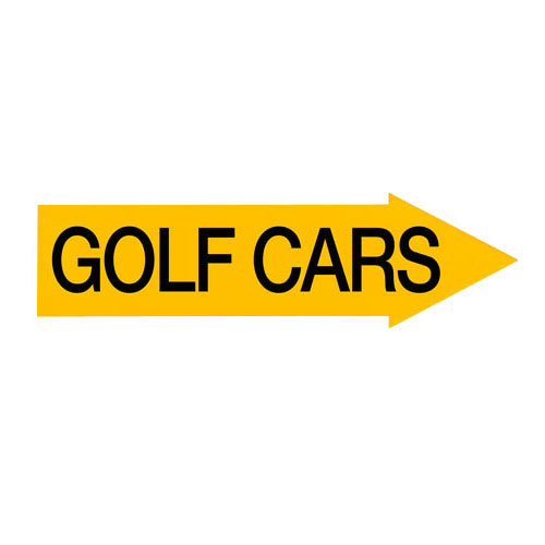 Decal - right golf cars yellow/black