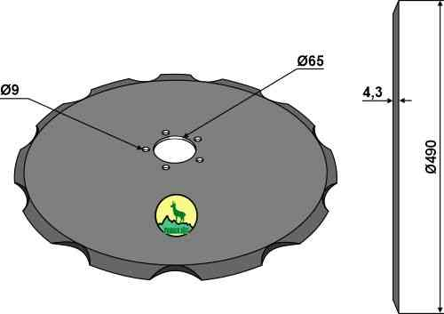 Kouterschijf Ø490x4,3 31-0748