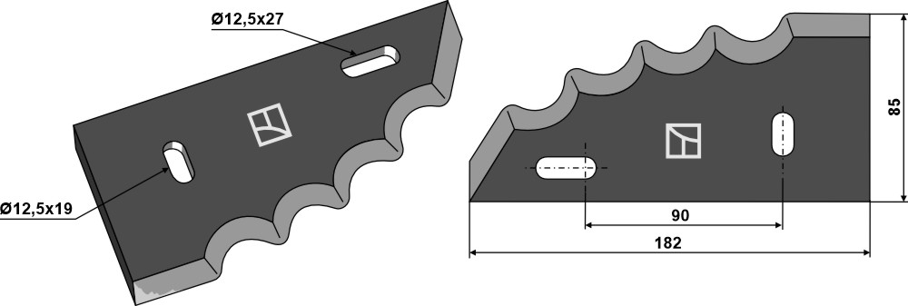 Fodder mixer knives, left 70-341