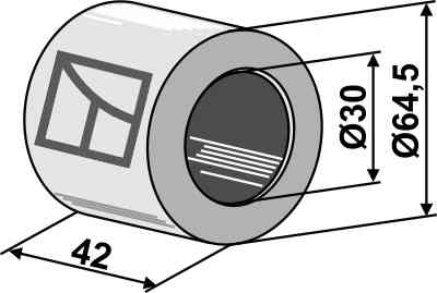 Hardhoutlager - Ø30mm