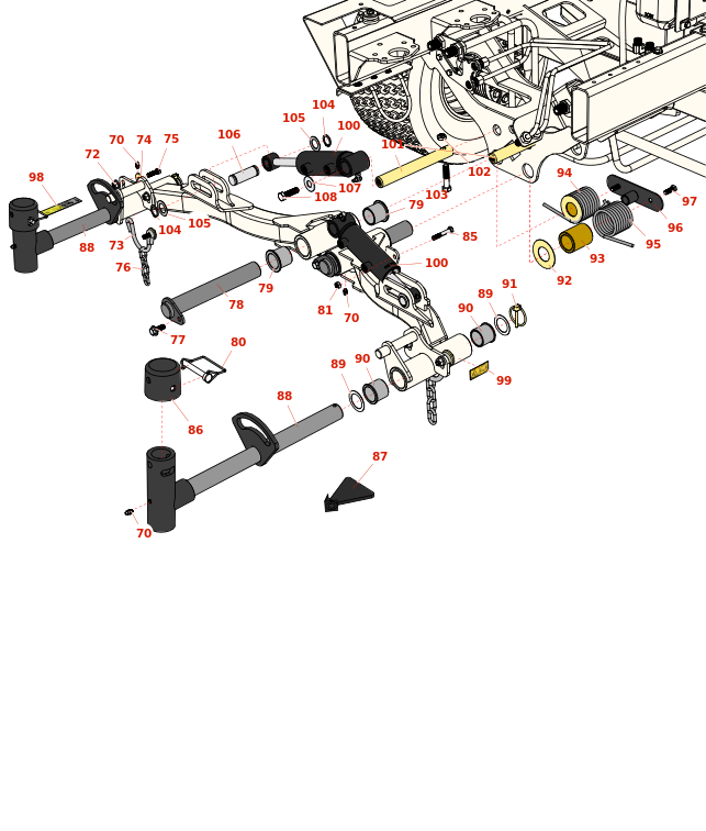 Toro Reelmaster 5410-D Rear Lift Arm