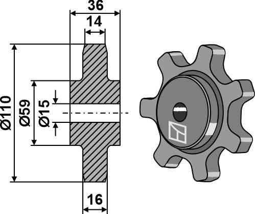 Chain sprocket Ø110