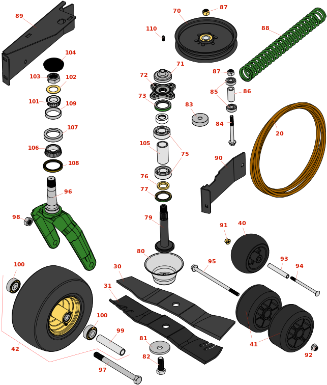 John Deere Z915E ZTrak Zero-Turn Mower 48, 52 & 60in Deck Parts