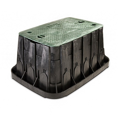 Rain bird super jumbo valve box w/green lid