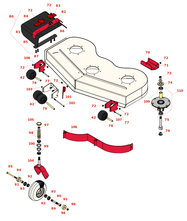 Toro GrandStand Mower 60in Deck Parts