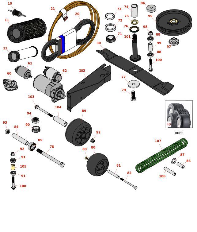 John Deere Z915E ZTrak Zero Turn Mower Mower parts