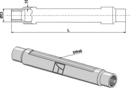 Tube M36x3