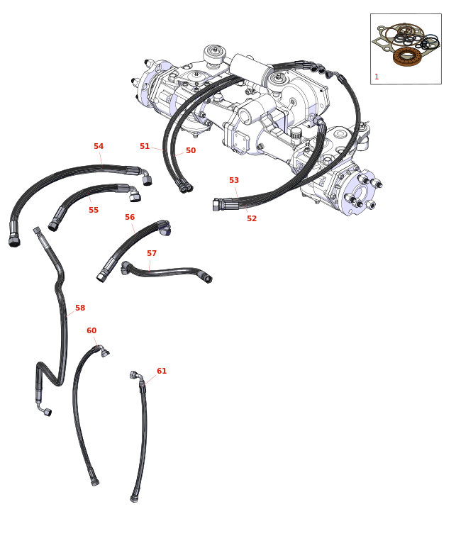 Toro Groundsmaster 4010-D Hose Tube Routing