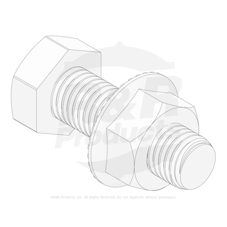 Bolt - w/whiz nut 5/16-24 x 1