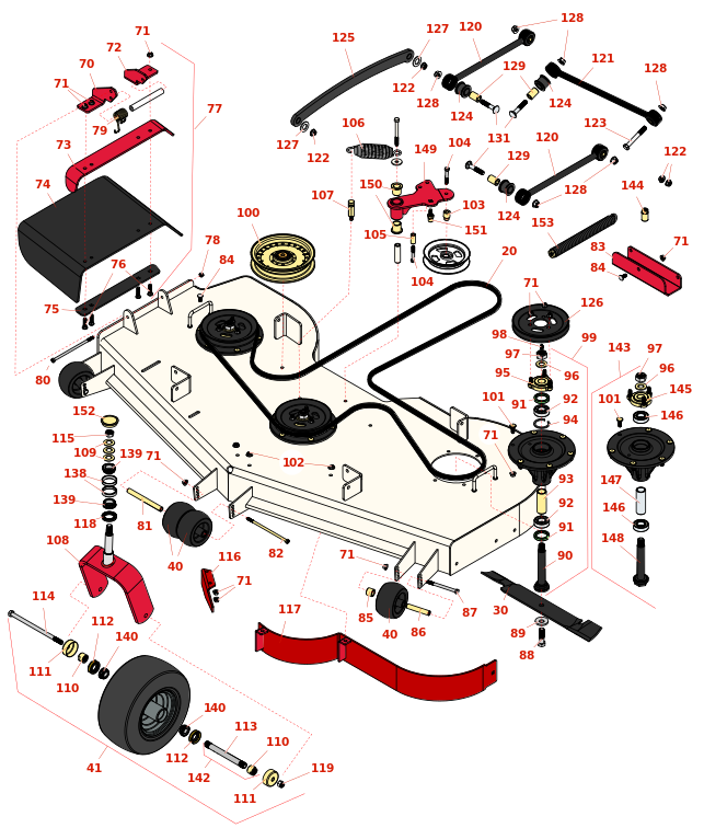 Toro Z Master Professional 6000 60in Side Discharge Deck