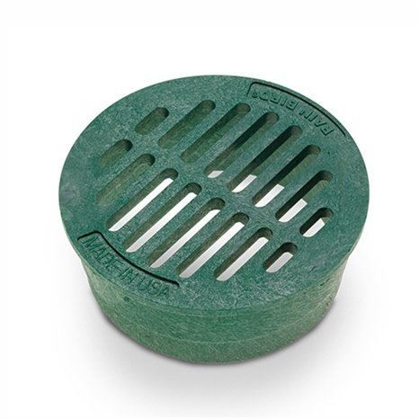 Rain bird 4 in round flat grate - green