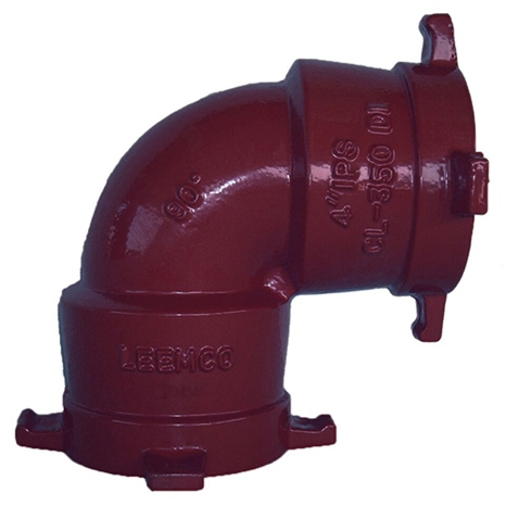 Leemco elbow - 10" 90 degree ductile iron