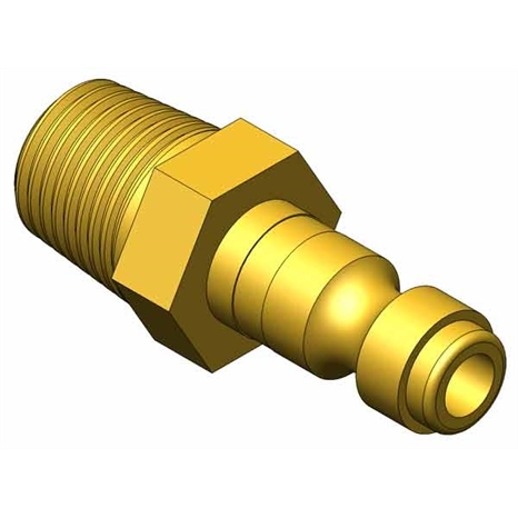 Plug - brass coupler 1/4 nptm